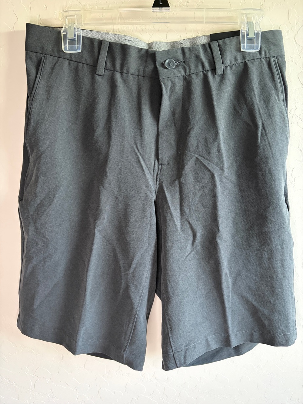 Nike Men’s Flat Front Shorts in Charcoal Gray